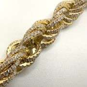 10k Spiral Chain Bracelet with Diamonds