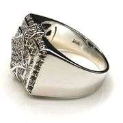 Men's 14 Kt White Gold Plated 5.75 Cttw Lab Simulated Diamond Ring