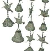 Large Cast Iron Hummingbird Wind Chimes