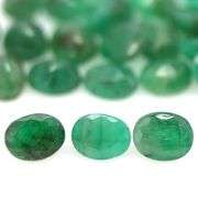 Rich green unheated 8.28ct 5x4mm Emerald set