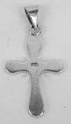 Free Form Sterling Silver Cross Pendant