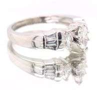 Platinum Marquise 3 Stone Diamond Engagement Ring