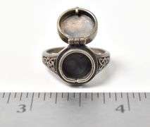 Vintage Celtic Knot Pill Ring in Sterling Silver