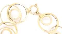 Polished Multi Circle Geometric Link Bracelet in 14K