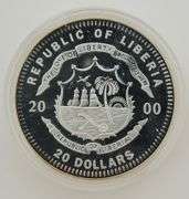 2000 & 2001 Alamo And Cuban Missile Crisis Republic Of Liberia $20 Coins