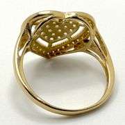 14kt Yellow Gold Heart Shaped CZ Ring