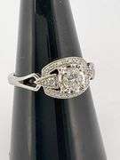 CERTIFIED 14K WHITE GOLD DIAMOND RING