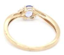 10kt Yellow gold round tanzanite ring