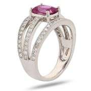 PLATINUM PINK SAPPHIRE AND RING 2.32 C.T.W.