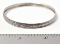 Bangle with Pattern in Sterling Silver 7.2grams