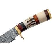 Hunting Knife with Stag Horn and Camel Bone Handle