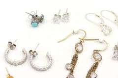 Group lot of Vintage 925 sterling silver earrings