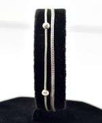 Set of 2 Chain Link Bracelet in Sterling Silver. 4.5 grams. 7 3/8 inch long.