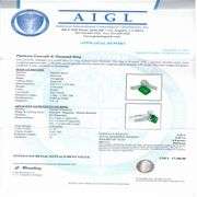PLATINUM EMERALD AND DIAMOND RING 2.67 C.T.W.