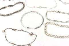 Group lot of 9 Vintage 925 sterling silver bracelets