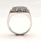 Men's 14 Kt White Gold Plated 5.75 Cttw Lab Simulated Diamond Ring