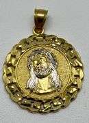 10K Yellow Gold Jesus Pendant