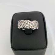 CERTIFIED 14K WHITE GOLD DIAMOND ETERNITY RING