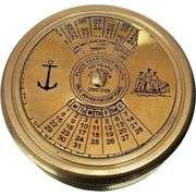 Navigational Maritime Brass Pocket Compass with Wooden Box
