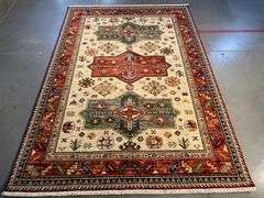 Stunning Kazak Design Wool Rug 6x8