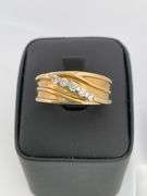 MEN'S BRAND NEW CERTIFIED 14K YELLOW GOLD DIAMOND RING