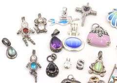 Group lot of Vintage 925 sterling silver pendants