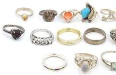 Group lot of Vintage 925 sterling silver rings