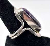 Purple Charoite Gemstone Ring in Sterling Silver