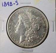 1898-S Morgan Silver Dollar, Cleaned