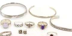 Group lot of Vintage 925 sterling silver mixed jewelry