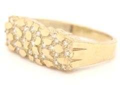 10kt Yellow gold nugget ring
