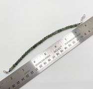 Hand made European gem stone silver braclet. Size 7"