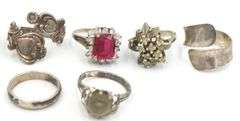 Group lot of Vintage 925 sterling silver rings
