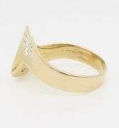 Yellow Gold Sculpted Diamond Cocktail Ring
