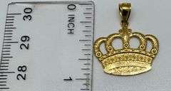 10K Yellow Crown Pendant