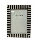 Two Italian Natalini Striped Black and White Wooden Frames
