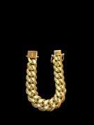 Huge 85.1 Gram 14 Kt Gold Plate Curb Link Bracelet