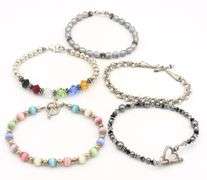 Group lot of 5 Vintage 925 sterling silver Bracelets