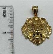 10K Yellow Gold Lion Pendant