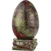 Dragon Blood Jasper Gemstone Egg with Stand
