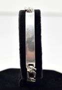 Blank Plate Chain Bracelets in Sterling Silver 23.1grams