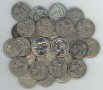 Lot of 32 Assorted Washington 90% Silver Quarters