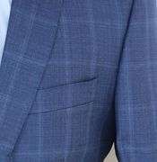 Phenomenal Slim Fit Window Pane Suit, Made In Italy