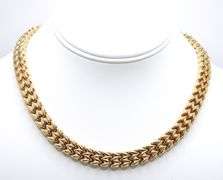Stunning 18kt Yellow Gold Italian Link Necklace - 60 Grams, 16.5 Inches of Fine Craftsmanship