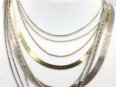 Group lot of 9 Vintage 925 sterling silver necklaces