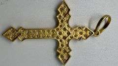 10K Yellow Gold Cross Pendant