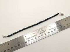Hand made European gem stone silver braclet. Size 7"