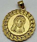 10K Yellow Gold Jesus Pendant