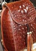 Small Crocodile Leather Backpack
