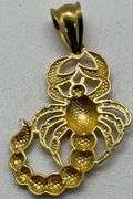 10K Yellow Gold Scorpio Pendant